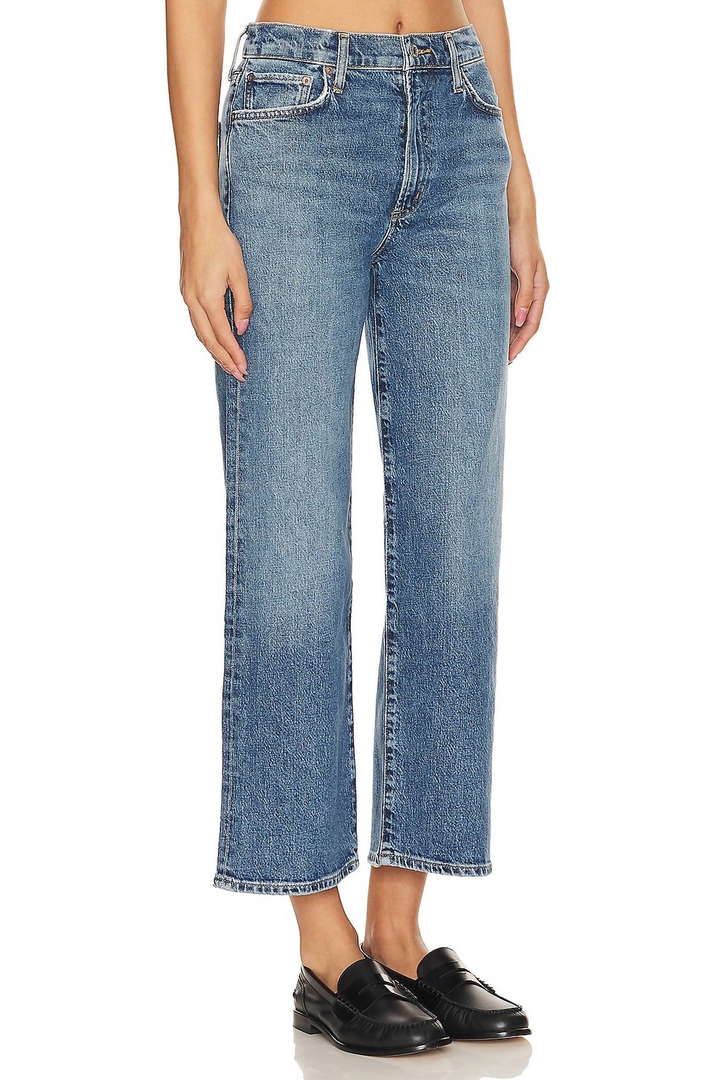 Agolde - Women's Harper Mid Rise Crop Straight Jean