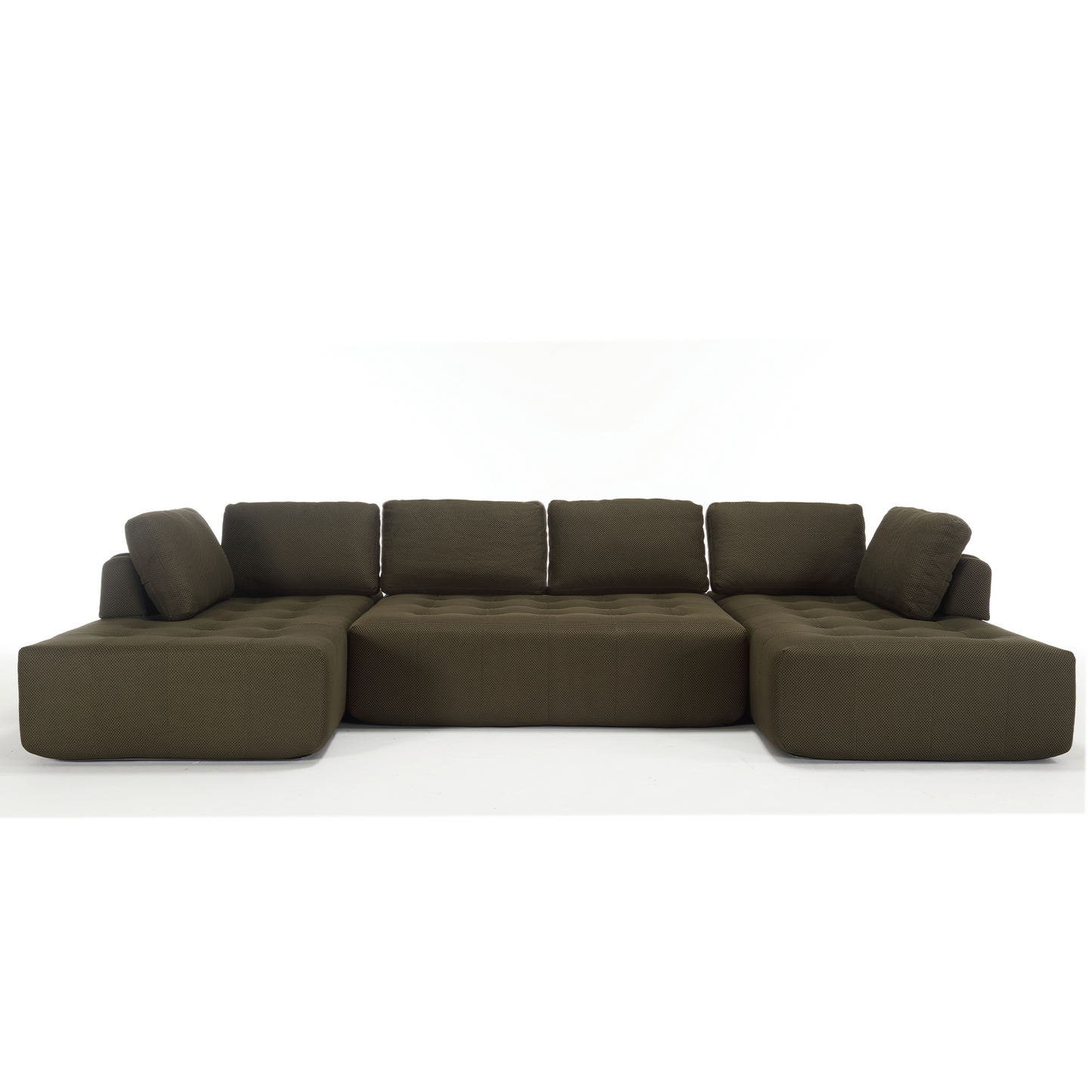 138.5" Modular Combination U-Shaped Sofa in Green