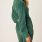 Pj Salvage - Campfire Cozy Feather Knit Quarter Zip Sweater