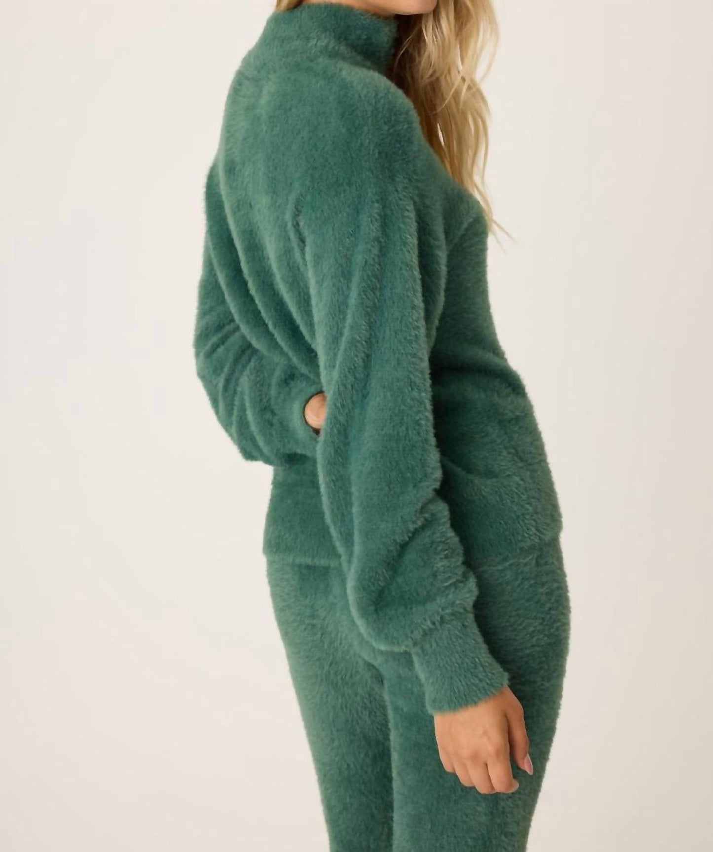 Pj Salvage - Campfire Cozy Feather Knit Quarter Zip Sweater