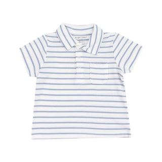 Angel Dear - Boys' French Stripe Polo Shirt And Muslin Short