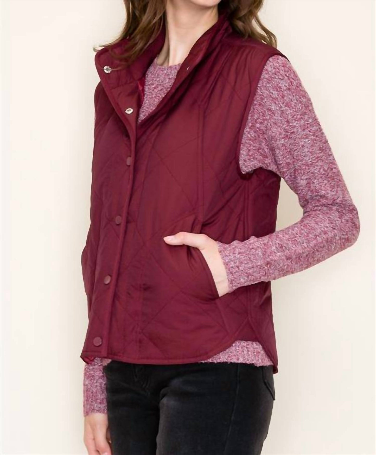 Staccato - Kaye Button Front Textured Vest