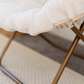 Saucer Chair Kids Chair with Faux Fur Cover