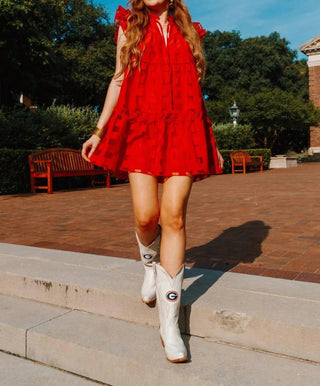 Buddylove - Aubrey Ruffle Shoulder Mini Dress