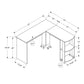 Computer Desk, Home Office, Corner, Storage Shelves, L Shape, Walnut