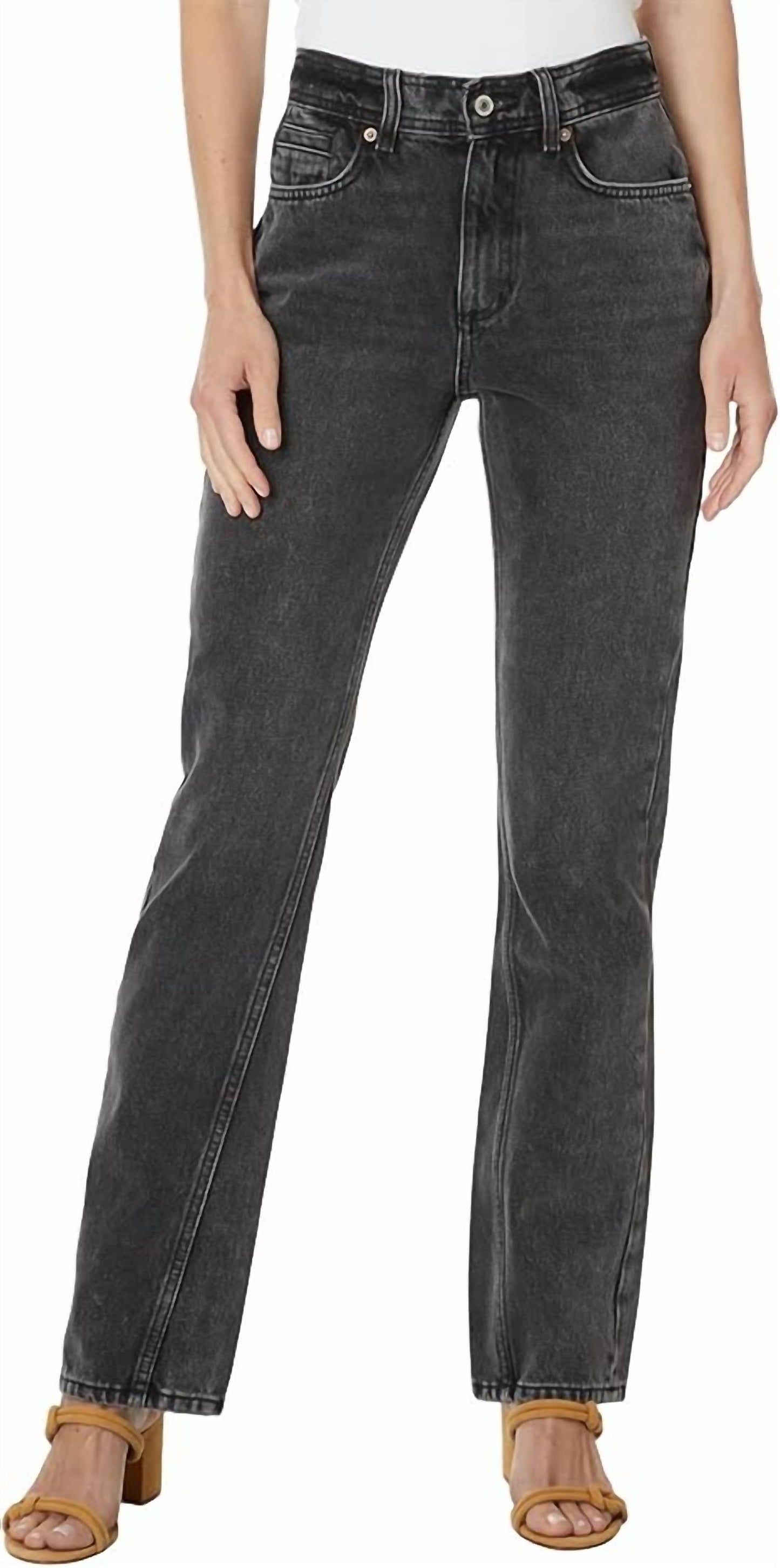 Free People - Xena High Rise Slim Straight Jeans