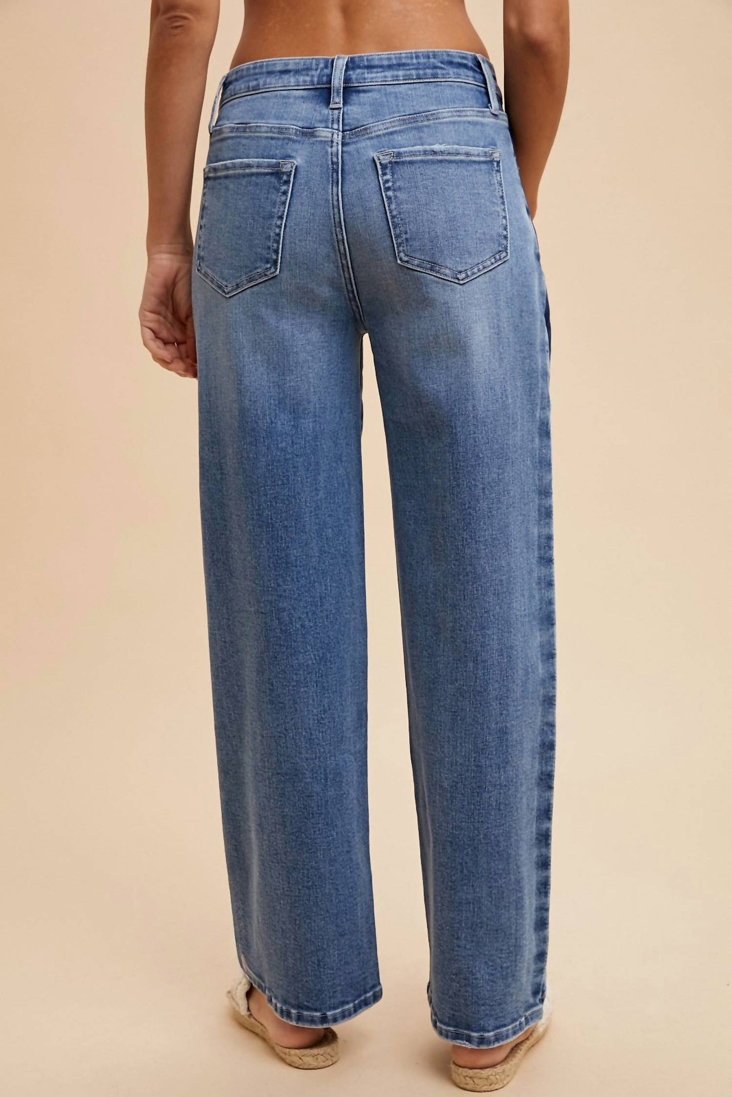 Anniewear - Side Stripe Baggy Jeans