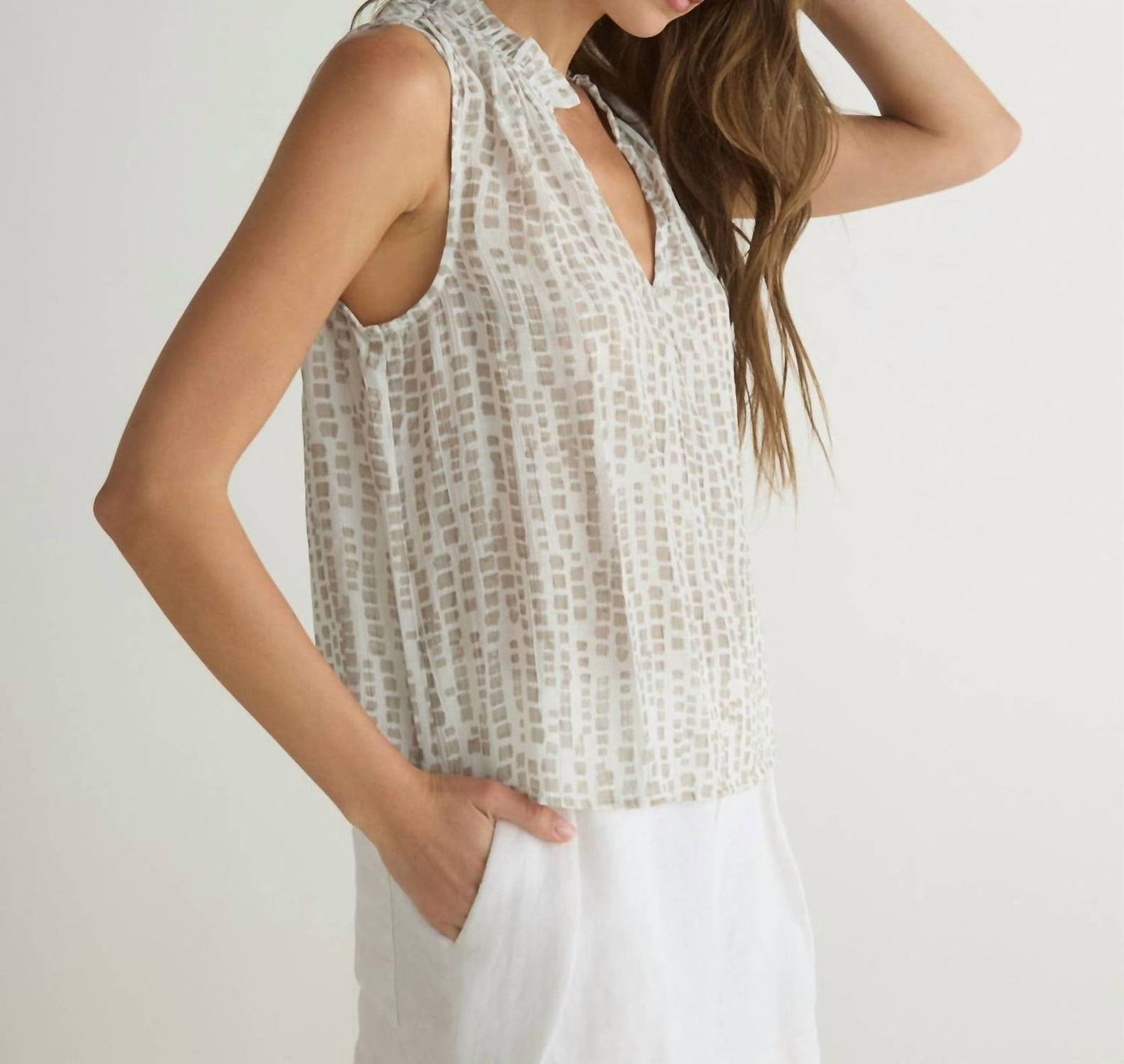 Bella Dahl - Ruffle Neck Tank Top