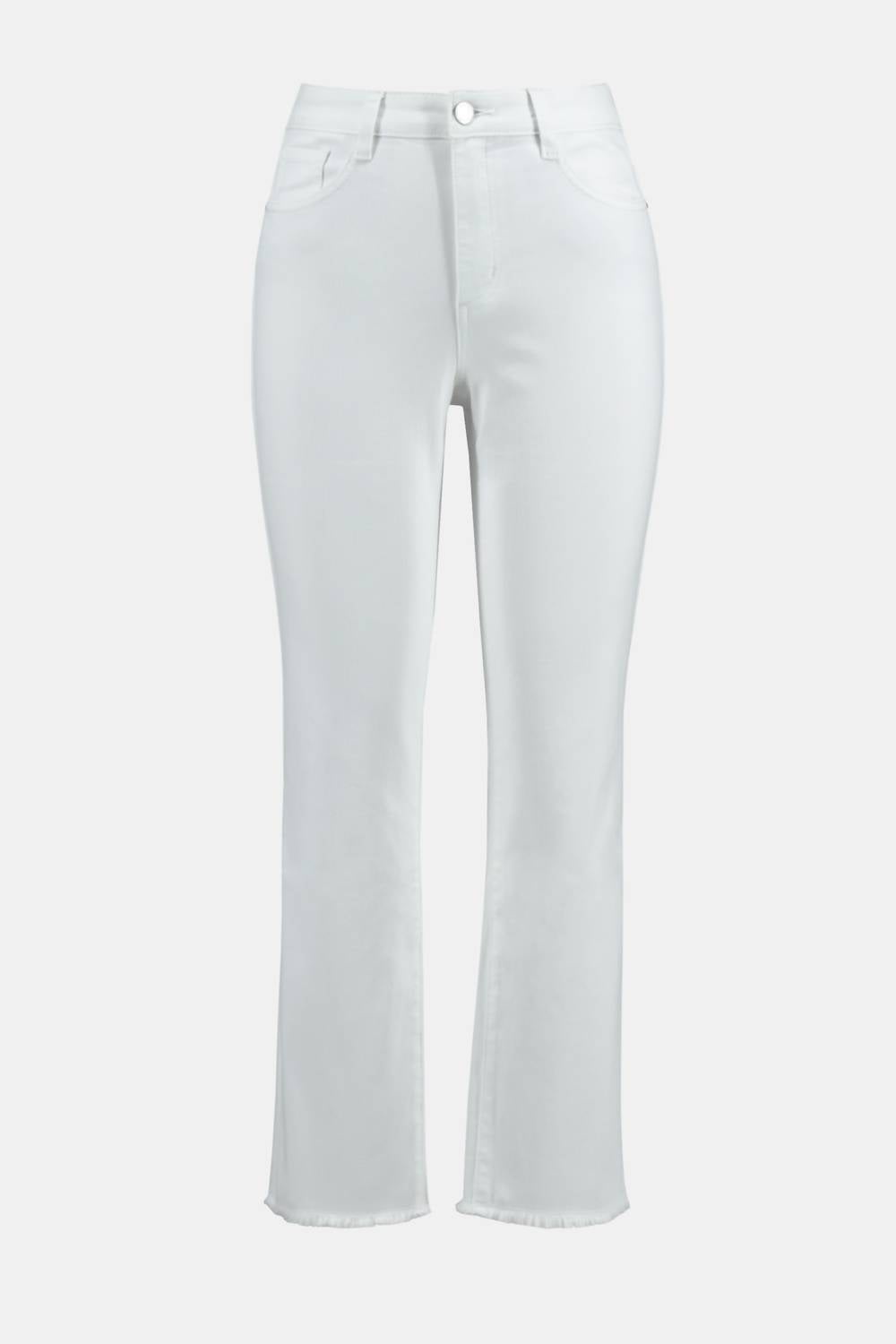 Joseph Ribkoff - Denim Frayed Hem Straight Jeans