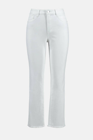 Joseph Ribkoff - Denim Frayed Hem Straight Jeans