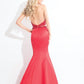 Rachel Allan - Matte Satin Beaded Two-piece Mermaid Gown
