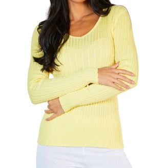Angel Apparel - Braided V-Neck Sweater