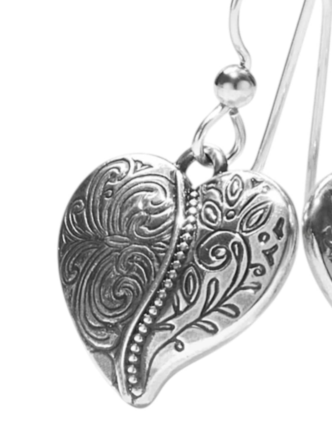 Brighton - Women's Ornate Heart French Wire Earrings