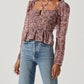 Astr - Toni Strappy Peplum Top