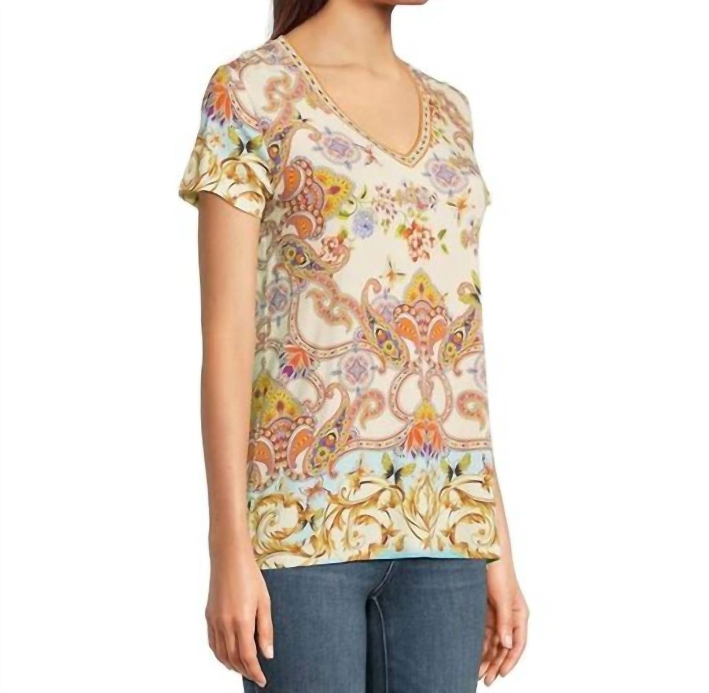 Johnny Was - JANIE FAVORITE SHORT SLEEVE V-NECK