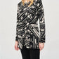 Joseph Ribkoff - Abstract Stripes Wrap Front Top