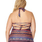 Jessica Simpson - Queen Plus Size High Neck Keyhole Tankini Top