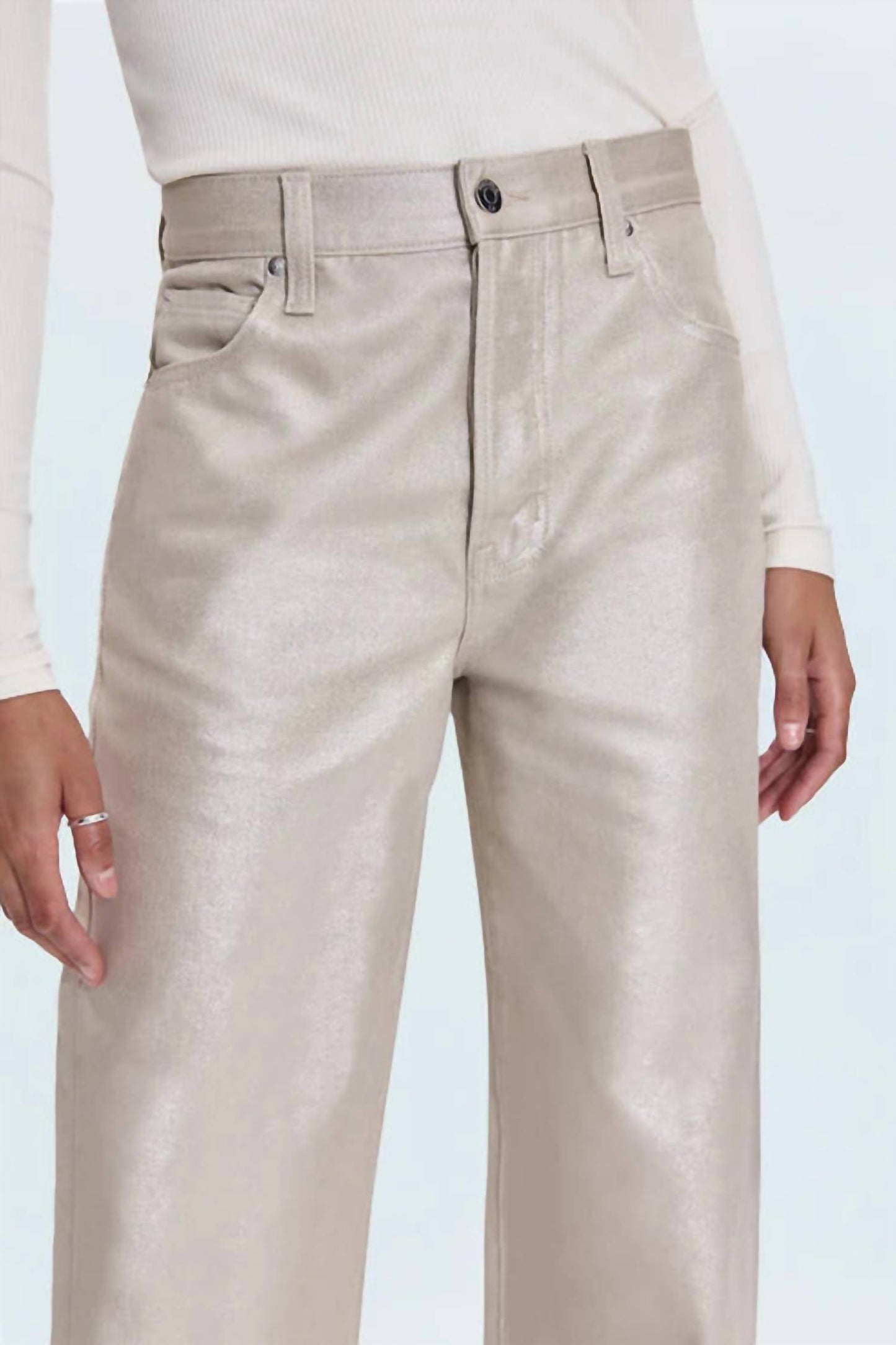 Pistola - Tate High Rise Bowed Wide Leg Jeans