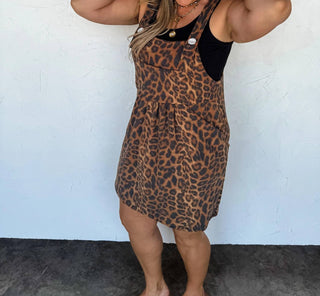 Blakeley - Leopard Print Overall Dress