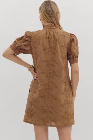 Entro - Graceful Blooms Embroidered Dress