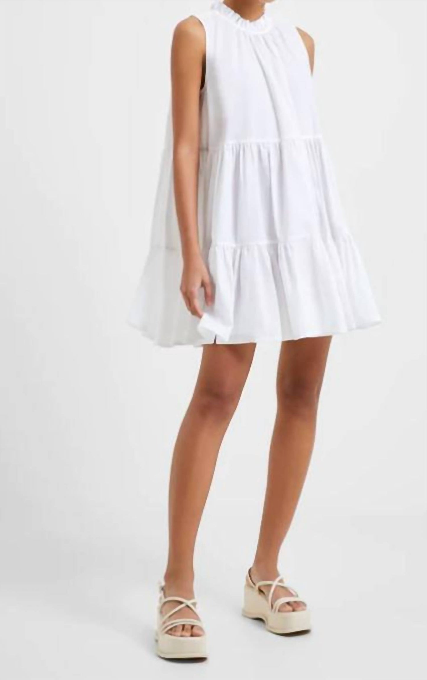 French Connection - Rhodes Poplin Sleeveless Tiered Dress