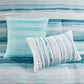 8 Piece Printed Seersucker Comforter and Quilt Set Collection Aqua Full/Queen