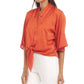 Karen Kane - Flare Sleeve Tie Front Top