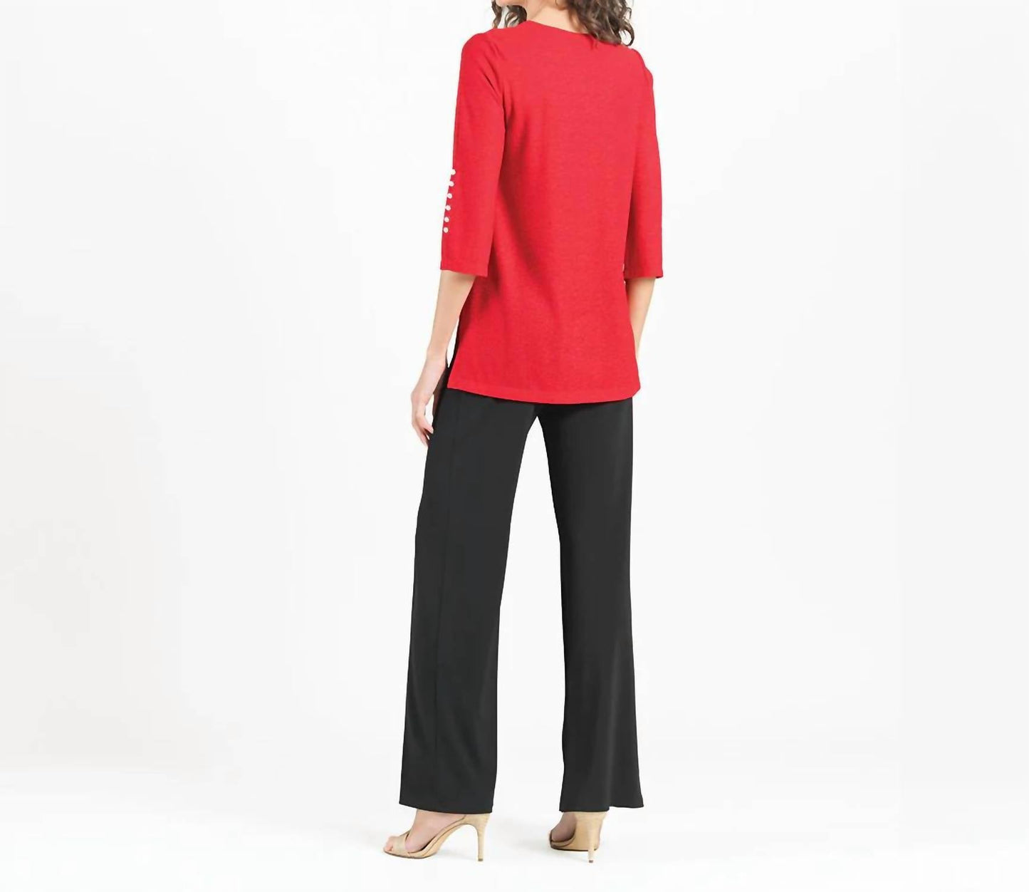 Clara Sunwoo - Pearl Cuff Asymmetrical Reverse Hi-low Tunic