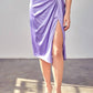 Do+Be - Side Gathered Slit Skirt