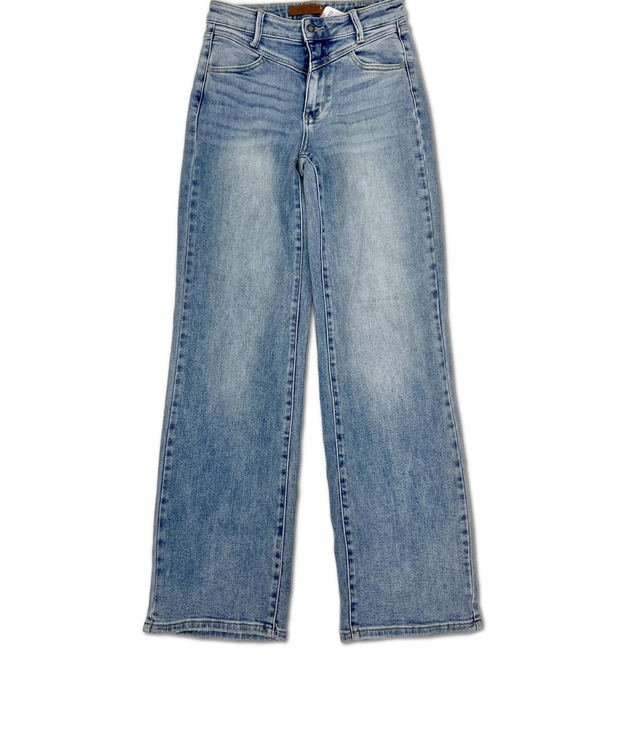 Judy Blue - Women's High Waist Front Yoke Retro Wide Leg Jeans
