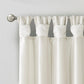 Twist Tab Lined Window Curtain Panel White 50x108