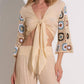 Elan - Samoa Tie Front Top