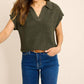 Tommy Bahama - Pebble Stitch Collared Short Sleeve Sweater