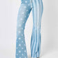 Judy Blue - High Waist Stars & Stripes Bleach Discharge Flare Jeans