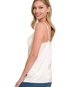 Zenana - Satin Charmuese Cowl Neck Cami