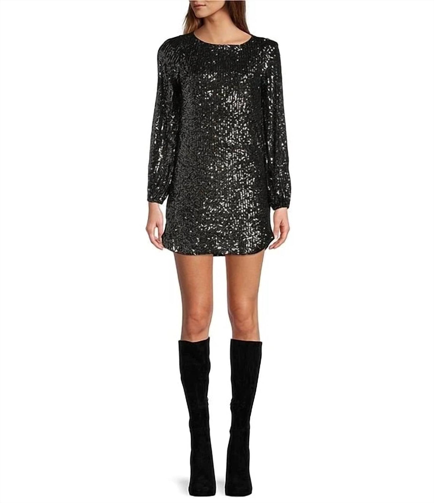 Steve Madden - Delorean Long Sleeve Sequin Dress
