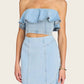 Generation Love - Kaya Cascade Denim Top