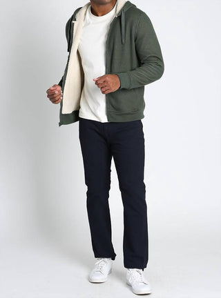 Jachs New York - Sherpa Lined Waffle Hoodie