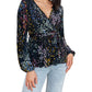 White Birch - Faux Wrap Top Long Sleeve