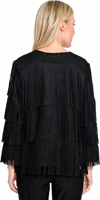Ali Miles - Faux Suede Fringe Jacket