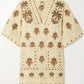 Farm Rio - Coconut Tree Tapestry Mini Tunic Dress