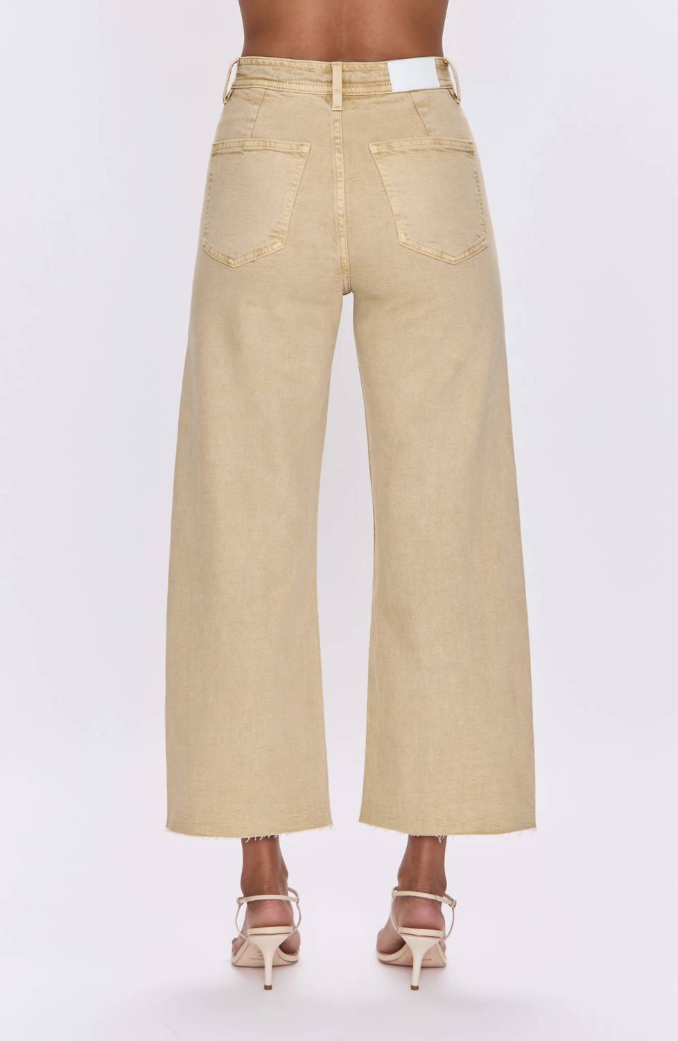 Pistola - Penny Crop High Waist Raw Hem Wide Leg Jeans