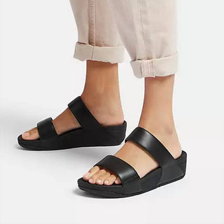 Fitflop - Women's Lulu Adjustable Leather Slide