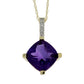 Amethyst Diamond Fashion Pendants 10KT Yellow Gold
