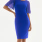 Joseph Ribkoff - Embellished Chiffon Sleeve Sheath Dress