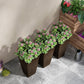 Outsunny 28" Tall Outdoor Planters - Set of 3 Large Tapered Planters