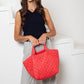 Ameliora - Small Quilted Tote Bag With Wallet & Crossbody Strap