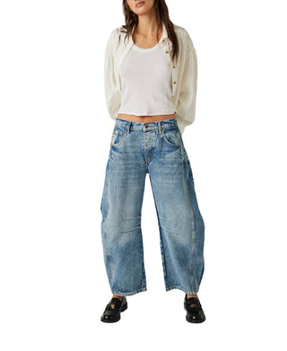 Free People - Good Luck Mid Rise Barrel Jeans