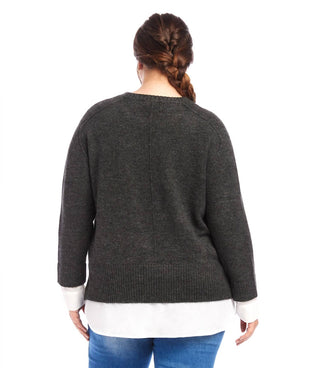 Karen Kane - Plus Size Layered Crewneck Sweater