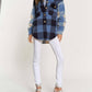 Davi & Dani - Plaid Chest Pocket Detail Shacket